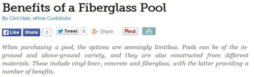 benefits of a fiberglass pool