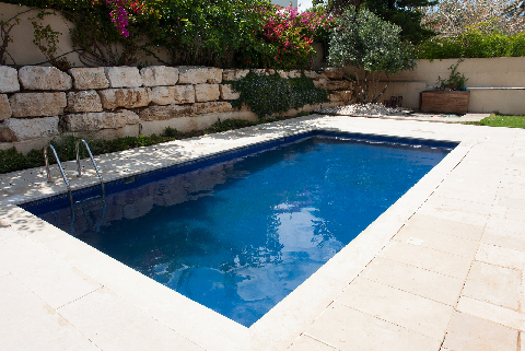 rectangular swimming pool