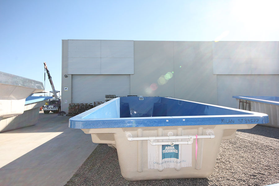 Refurbished Fibreglass Swimming Pool "Milan" for Sale in Perth (Colour: Assana Blue)